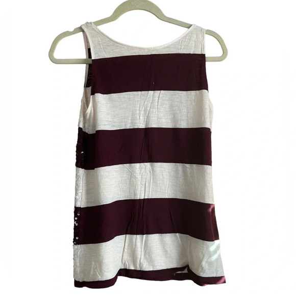 LOFT STRIPED SEQUIN TANK - Picture 2 of 4